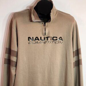 Vintage Nautica Competition Long Sleeve ¼ zip Sweatshirt - Size Large
